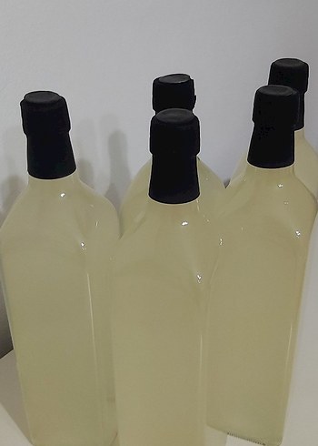 Şeffaf 1 litre Şişede elma sirkesi