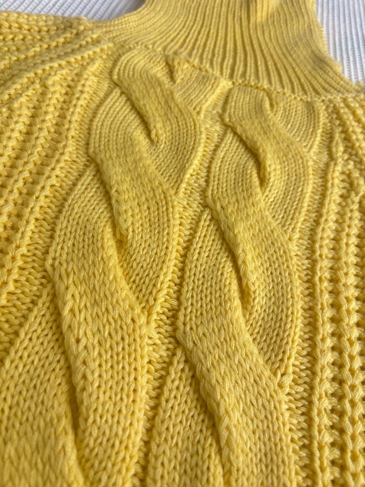 Sarı Bohem Boğazlı Örgü Kadın Kazak - Görsel 4