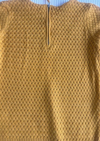Sarı Kadın Örgü Kazak - Görsel 4