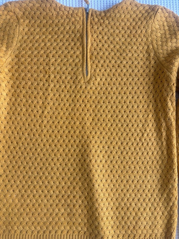 Sarı Kadın Örgü Kazak - Görsel 4