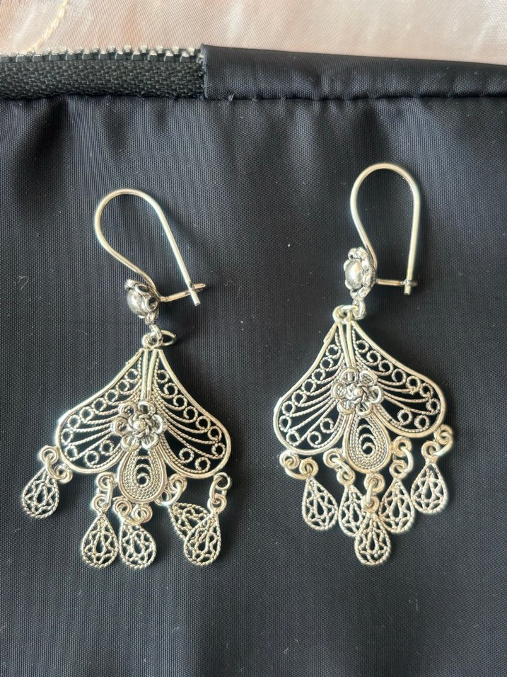 Mardin Telkari Gümüş küpe - Görsel 2