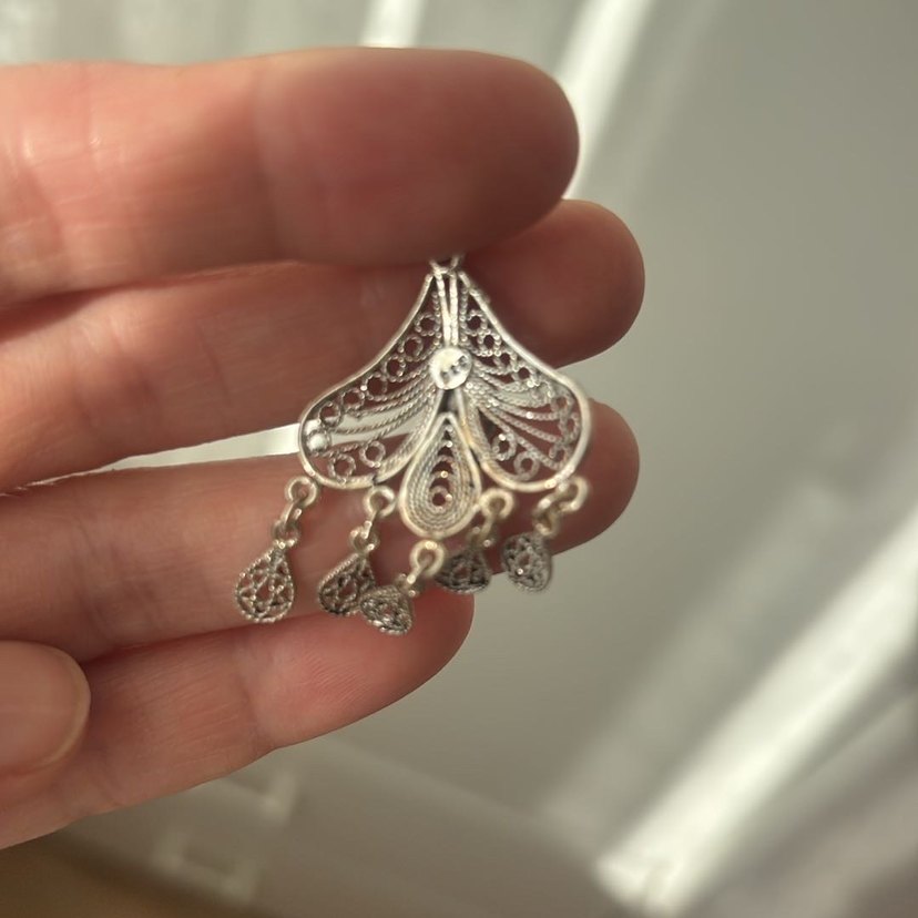 Mardin Telkari Gümüş küpe - Görsel 3