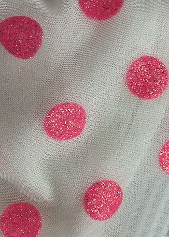 Parlak simli puantiyeli Pembe Kız Çocuk Tütü - Görsel 4