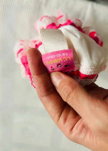 Parlak simli puantiyeli Pembe Kız Çocuk Tütü - Görsel 2