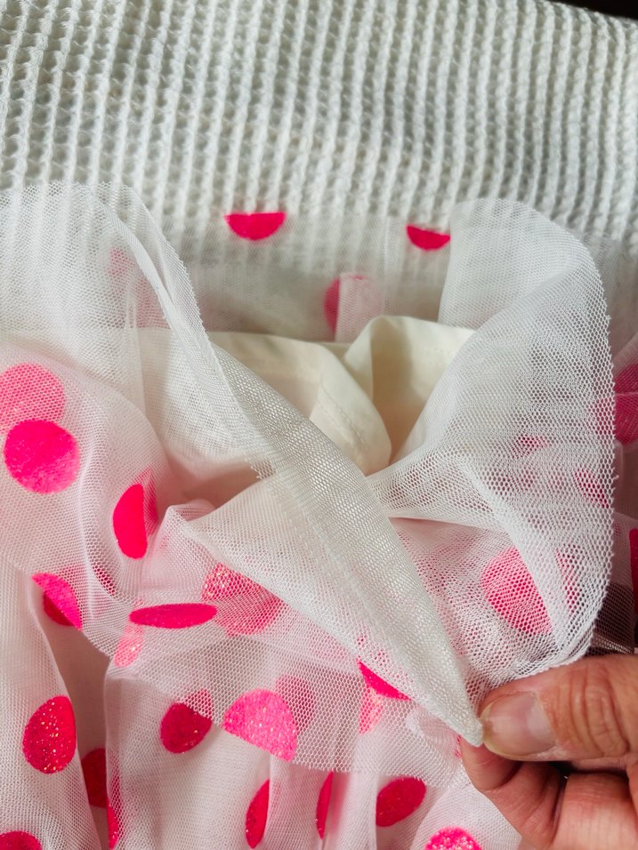 Parlak simli puantiyeli Pembe Kız Çocuk Tütü - Görsel 3