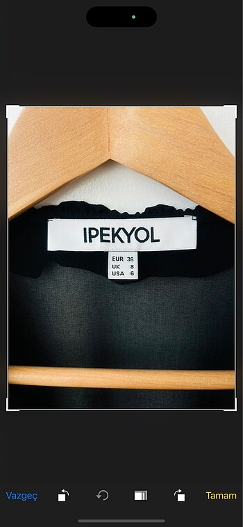 s Beden İpekyol Crop Şifon Üst