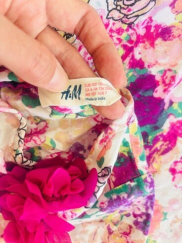 7 Yaş Beden H&M Çiçekli Çocuk elbise