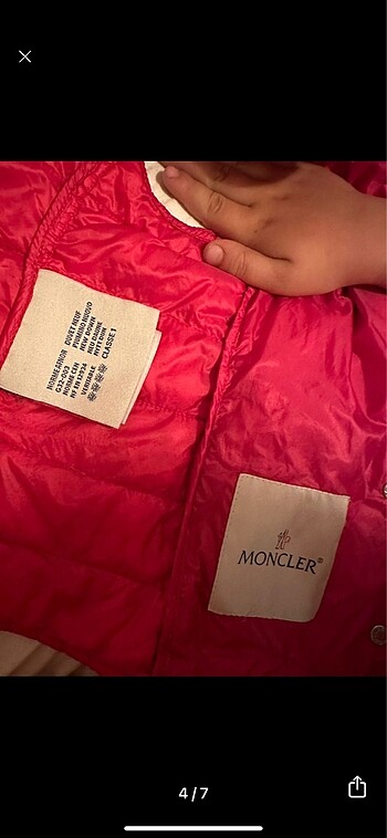24-36 Ay Beden Orjinal Moncler Yelek