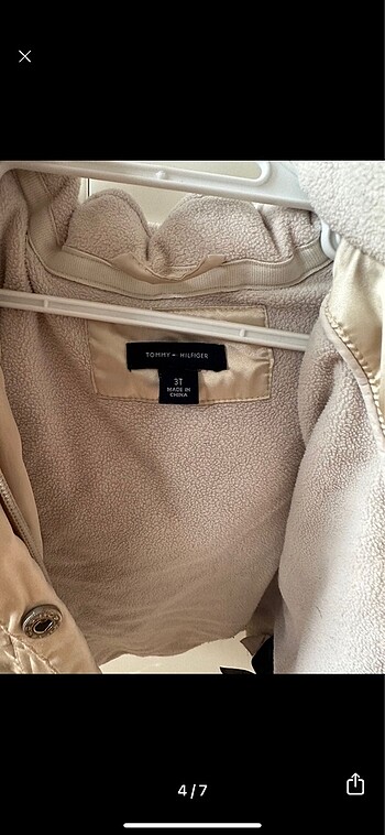 24-36 Ay Beden altın Renk Tommy Hilfiger Kız Çocuk Mont