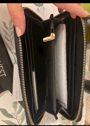 Nine West Nine West Siyah Deri Fermuarlı Cüzdan
