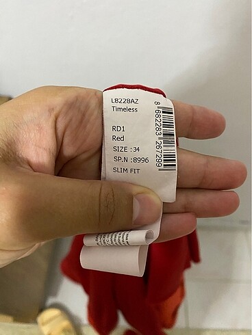34 Beden kırmızı Renk Kırmızı midi elbise