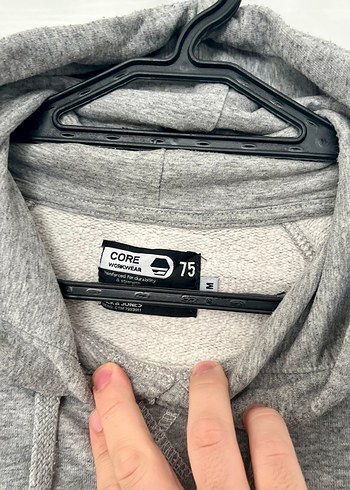 Jack & Jones gri hoodie Medium beden kapüşonlu - Görsel 2