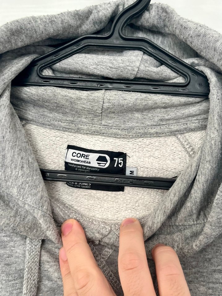 Jack & Jones gri hoodie Medium beden kapüşonlu - Görsel 2
