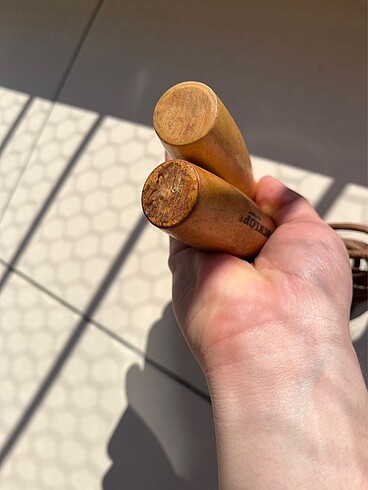  Beden Renk Dunlop hakiki deri ve ahşap atlama ipi