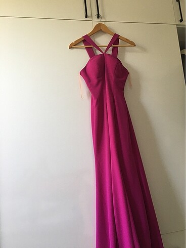 Balık Model Fuşya Abiye - Görsel 2