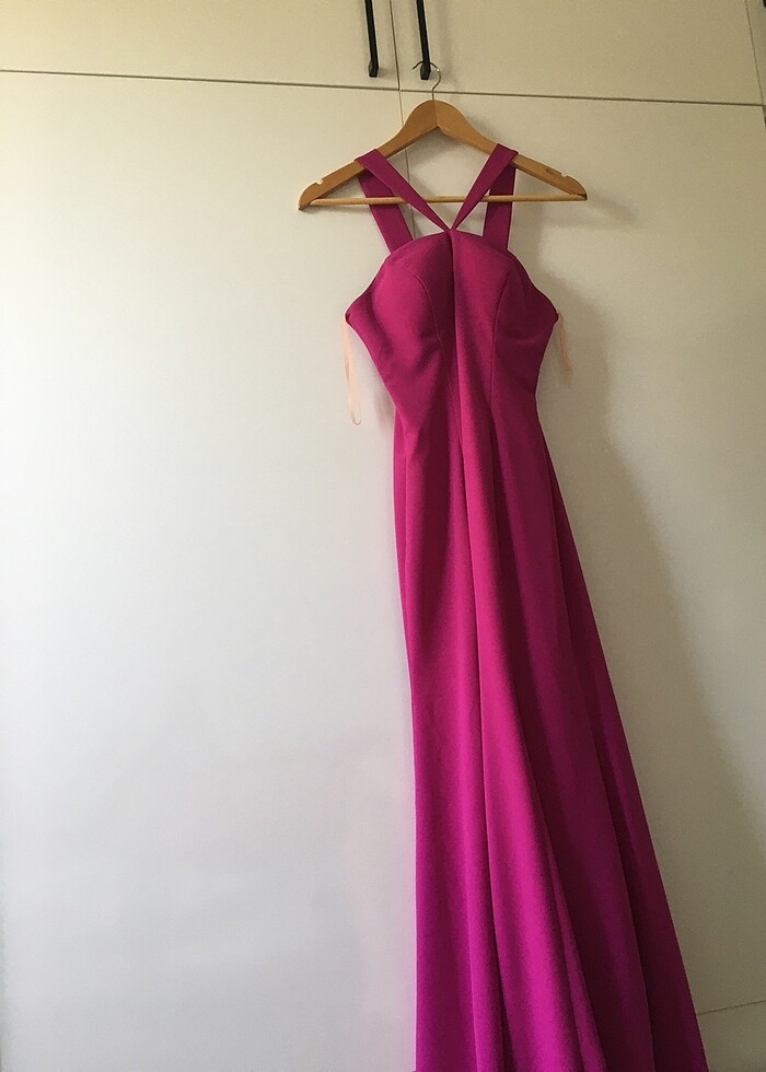 Balık Model Fuşya Abiye - Görsel 2