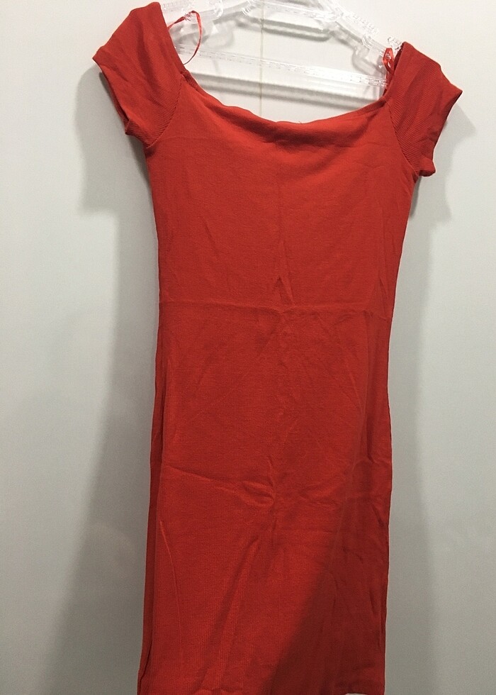 Kırmızı Mini Elbise - Görsel 3