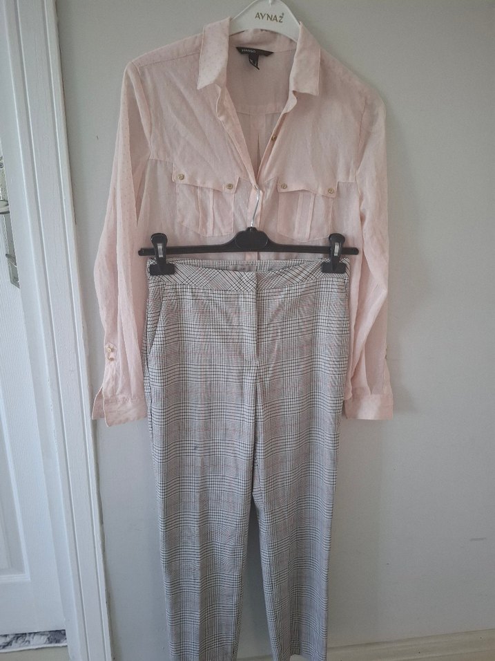 pembe mango gömlek h&m pantolon - Görsel 2