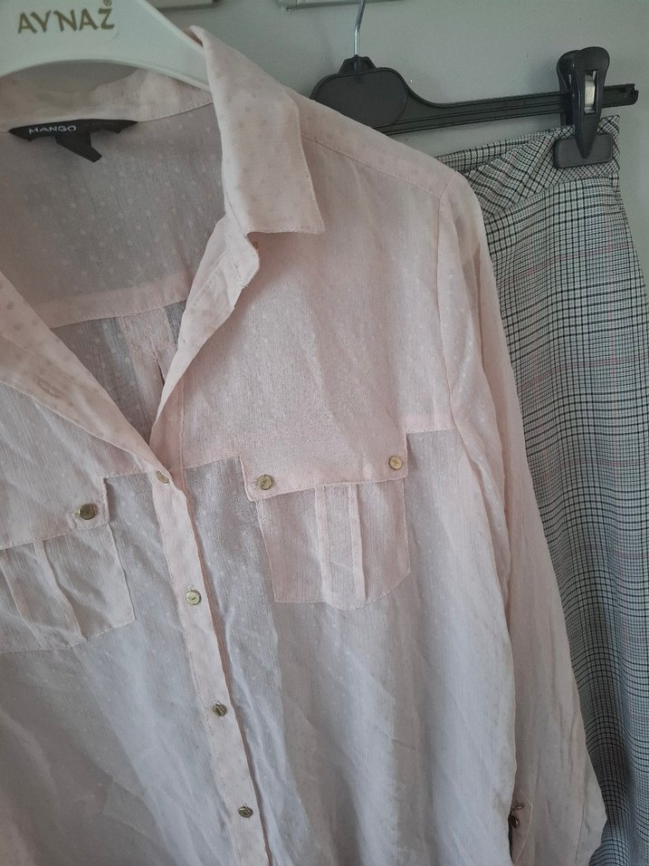 pembe mango gömlek h&m pantolon - Görsel 3