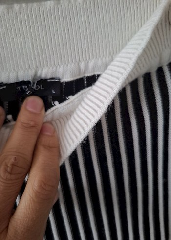 Çizgili Piliseli Uzun Kadın Etek - Görsel 3