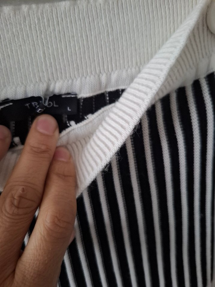 Çizgili Piliseli Uzun Kadın Etek - Görsel 3