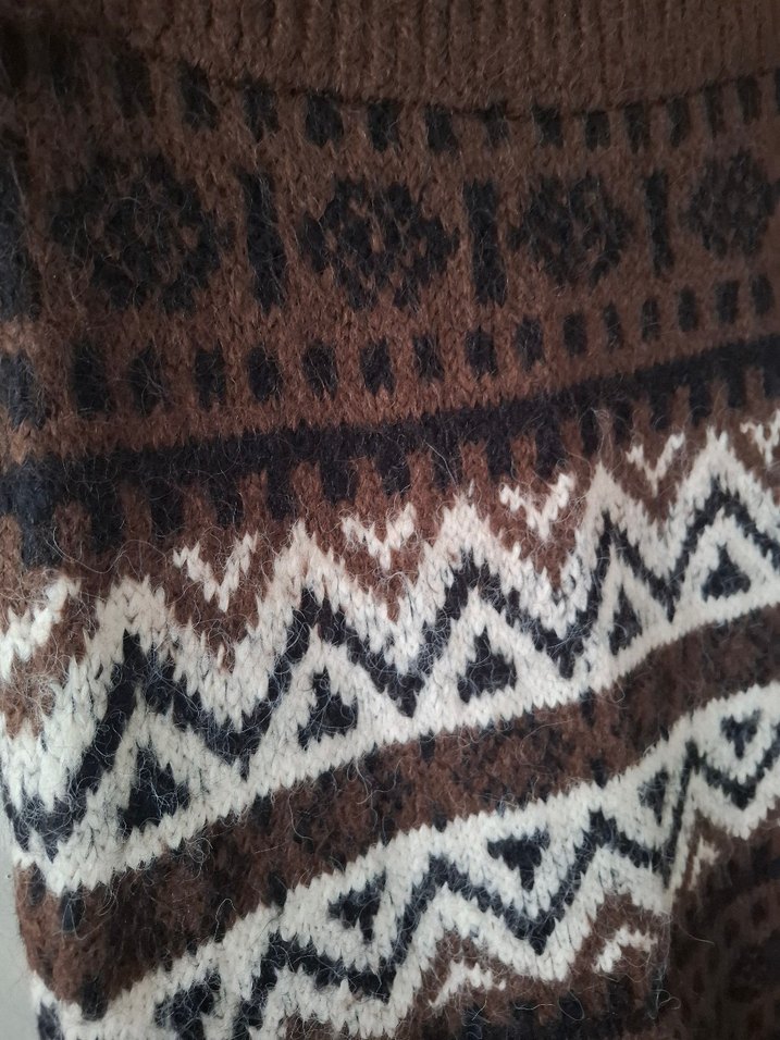 Bohem Tarz Örgü Uzun yün Etek - Görsel 2