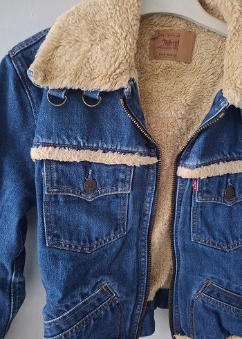 Kadın Mavi Kürklü Denim Mont - Görsel 2