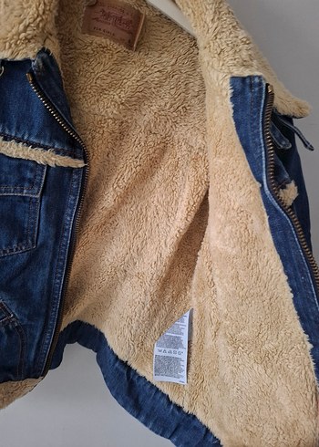 Kadın Mavi Kürklü Denim Mont - Görsel 7