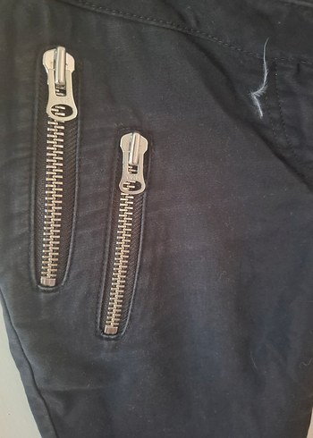 Fermuarlı Siyah Kadın Batik marka Pantolon - Görsel 2