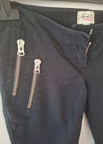 Fermuarlı Siyah Kadın Batik marka Pantolon - Görsel 3