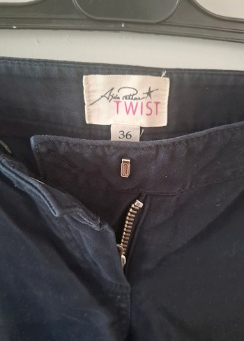 Fermuarlı Siyah Kadın Batik marka Pantolon - Görsel 4