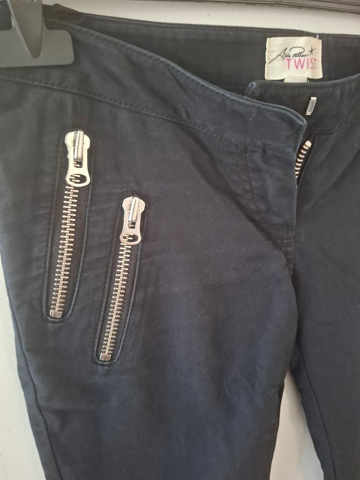 Fermuarlı Siyah Kadın Batik marka Pantolon - Görsel 3