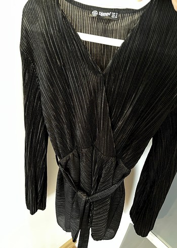 Siyah Piliseli Uzun Kollu Kadın Takım - Görsel 2