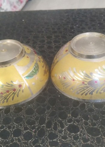 Sarı İşlemeli Parlak Çelik Kase Pirinç tas - Görsel 3