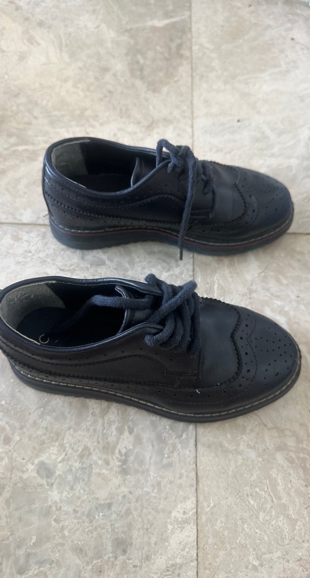 Erkek Çocuk Koyu Mavi Bağcıklı Özel Ayakkabı - Görsel 4