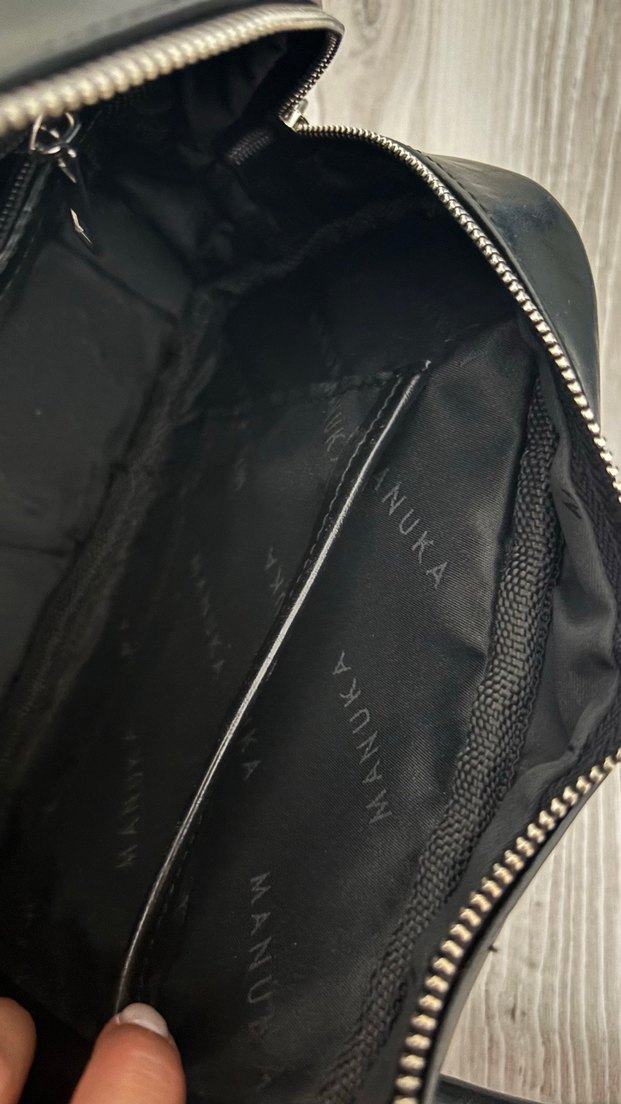 MANUKA Siyah Deri Kadın Çanta - Görsel 3