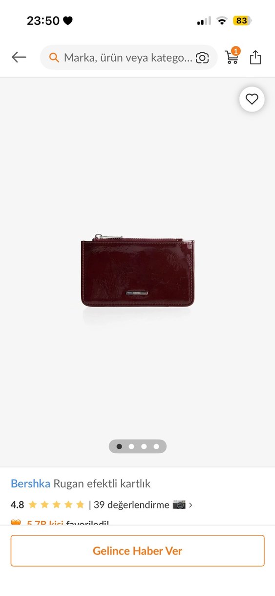 Burgundy Rugan Kadın Kartlık - Görsel 2