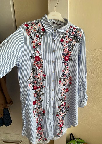 Nakışlı Bohem Kadın Gömlek - Görsel 2