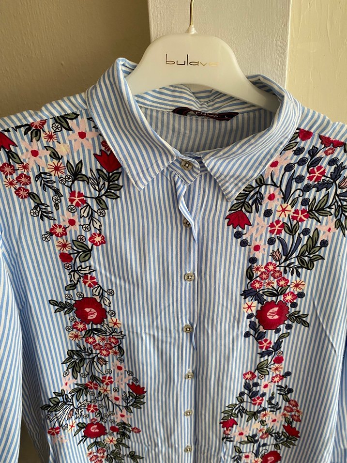 Nakışlı Bohem Kadın Gömlek - Görsel 3