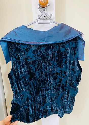 Piliseli Yaka ve Kolsuz Kadın Abiye Takım - Görsel 4