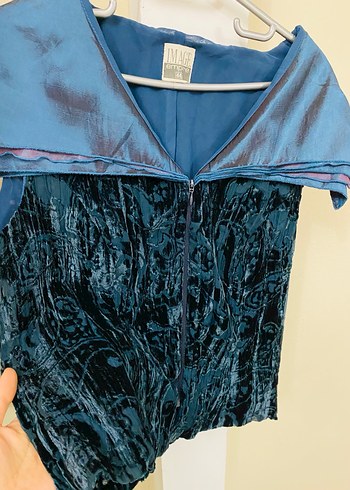 Piliseli Yaka ve Kolsuz Kadın Abiye Takım - Görsel 3