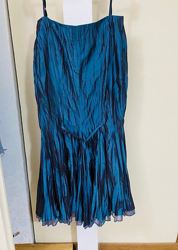 Piliseli Yaka ve Kolsuz Kadın Abiye Takım - Görsel 8