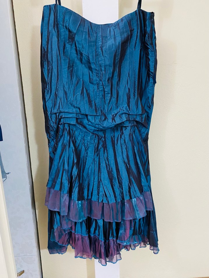 Piliseli Yaka ve Kolsuz Kadın Abiye Takım - Görsel 5