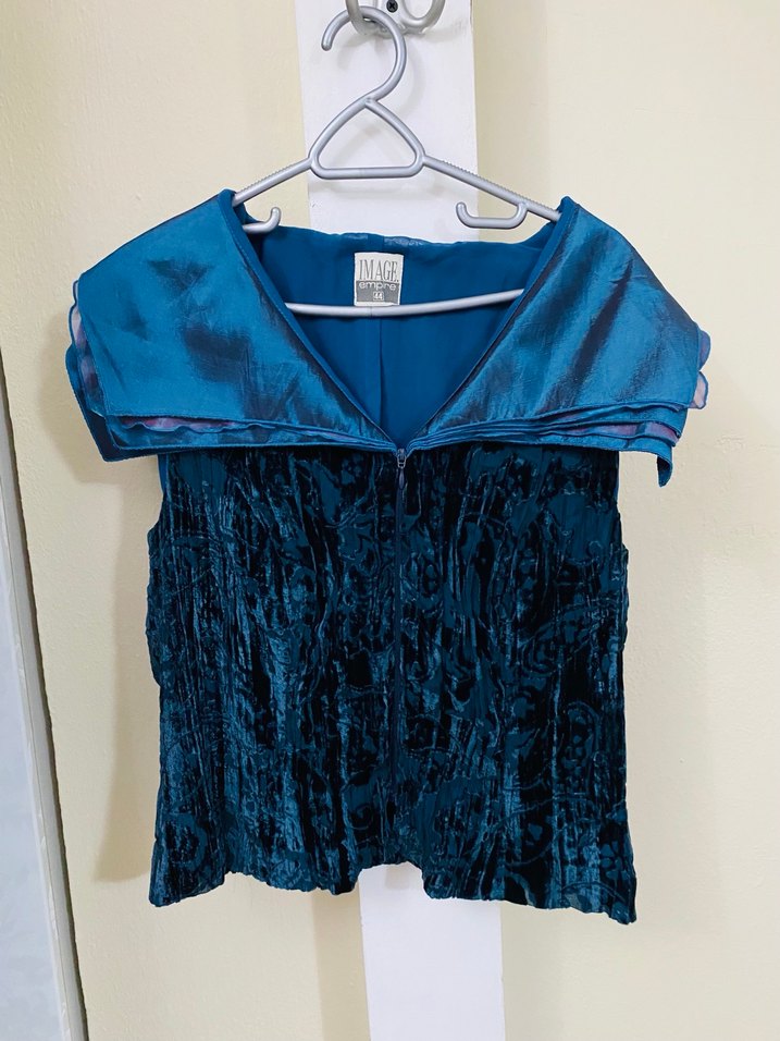 Piliseli Yaka ve Kolsuz Kadın Abiye Takım - Görsel 2