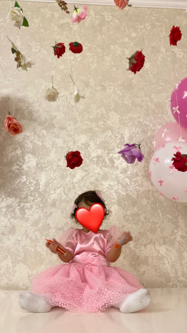 Pembe Fiyonklu Çocuk Abiye Elbise - Görsel 5