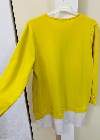 Sarı Baskılı Kadın Sweatshirt - Görsel 4