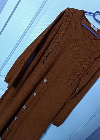 xl Beden camel Renk Triko elbiseler 