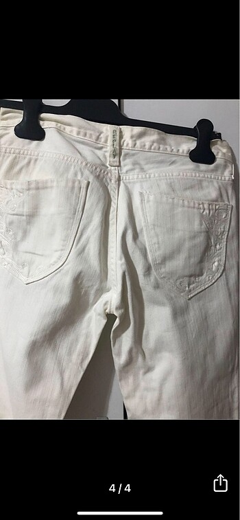 27 Beden beyaz Renk Jean pantolon