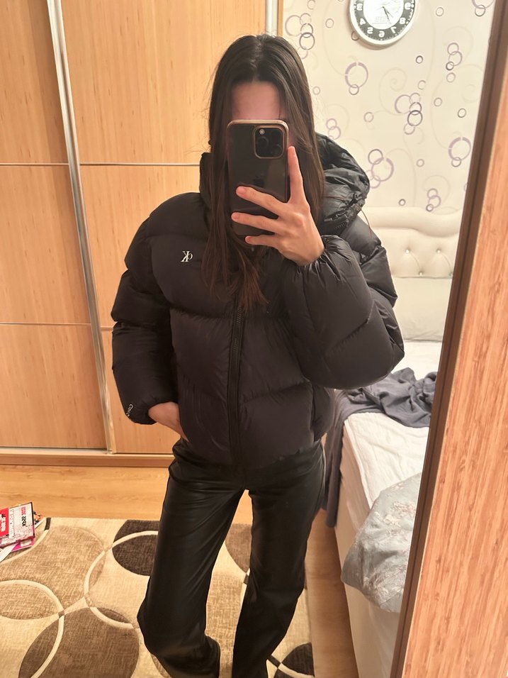 Bershka Suni Deri Straight Fit Pantolon - Görsel 4