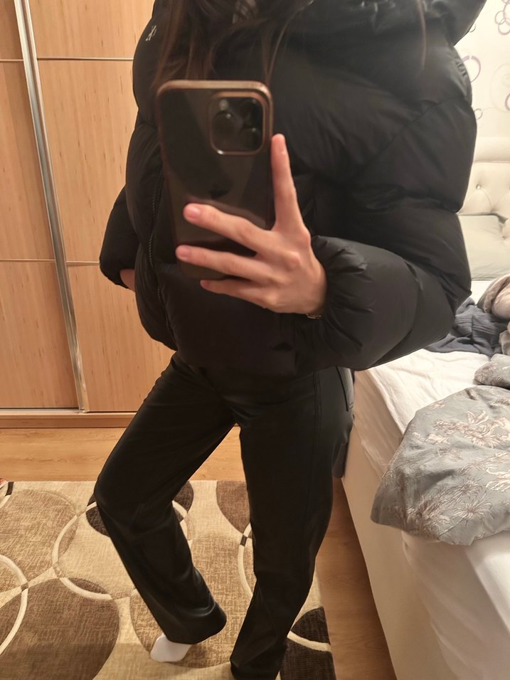 Bershka Suni Deri Straight Fit Pantolon - Görsel 2